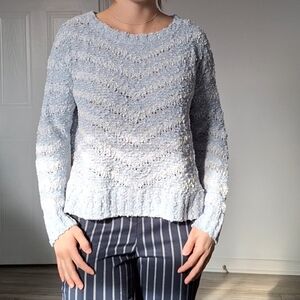 Blue and White Sweater